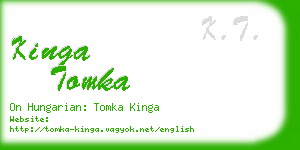 kinga tomka business card